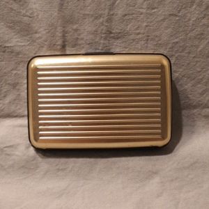 Gold case card holder